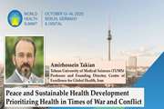 حضور دکتر امیرحسین تکیان در نشست عالی صلح و توسعه پایدار سلامت در اجلاس جهانی سلامت ۲۰۲۵