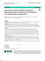 ۵۰ سال سیاست‌گذاری مراقبت‌های اولیه سلامت در ایران؛ درس‌هایی برای عدالت سلامت