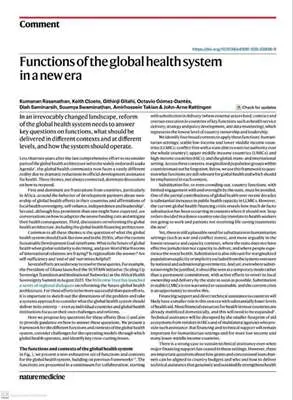 انتشار یادداشت در Nature Medicine با مشارکت دکتر امیرحسین تکیان
