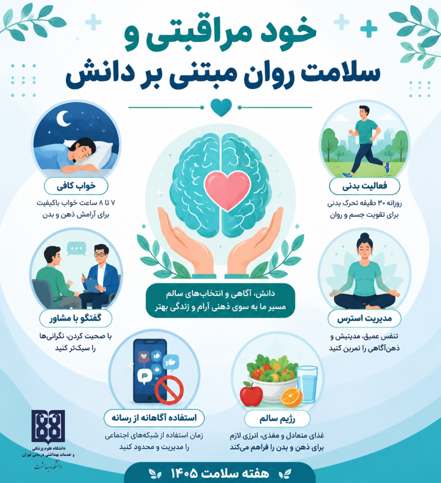 روز چهارم هفته سلامت 1405؛ تأکید بر خودمراقبتی و سلامت روان مبتنی بر دانش